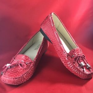 Michael Kors red driving moccasins.